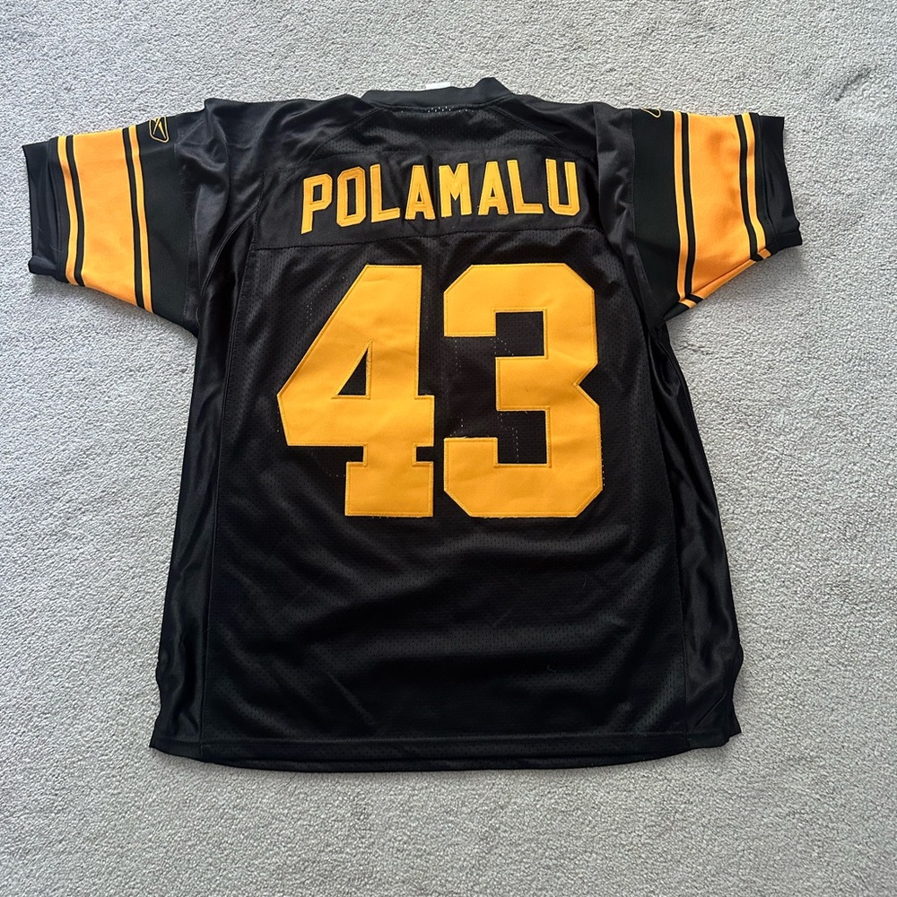 Throwback Troy Polamalu Steelers Jersey.